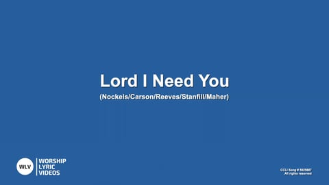 Lord I Need You (Acoustic)