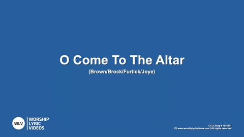 O Come To The Altar (Acoustic)