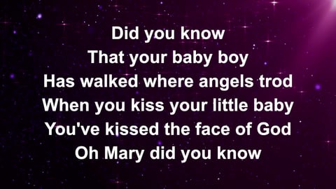 Mary Did You Know (Acoustic)