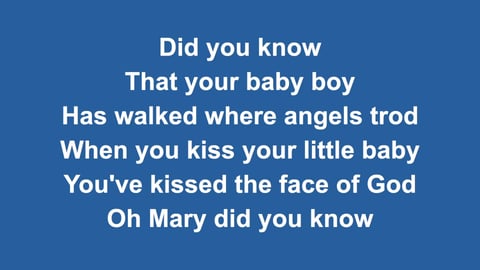 Mary Did You Know (Acoustic)