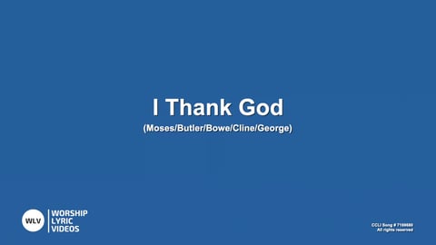 I Thank God (Acoustic)
