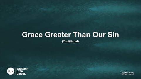 Grace Greater Than Our Sin (Acoustic)