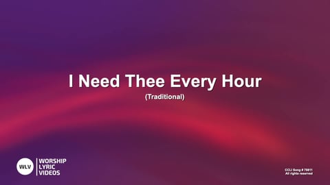 I Need Thee Every Hour (Acoustic)