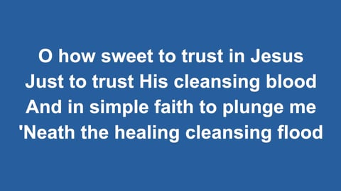 Tis So Sweet To Trust In Jesus (Piano)