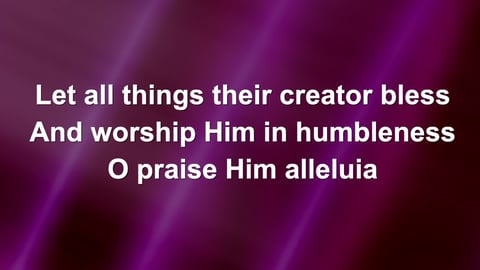 All Creatures Of Our God And King (Piano)