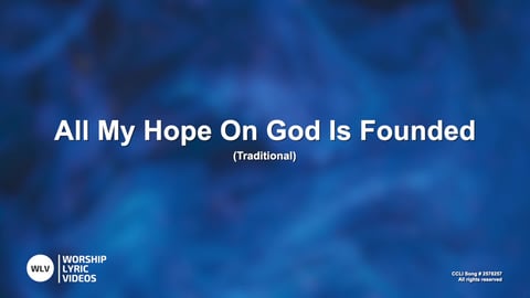 All My Hope On God Is Founded (Acoustic)
