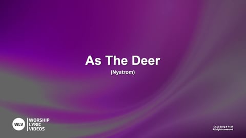 As The Deer (Acoustic)