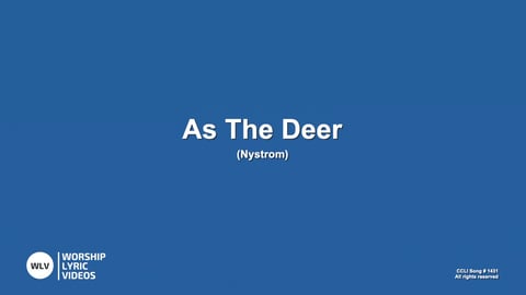 As The Deer (Acoustic)