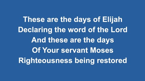 Days Of Elijah (Acoustic)
