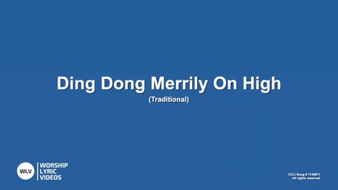 Ding Dong Merrily On High (Piano)