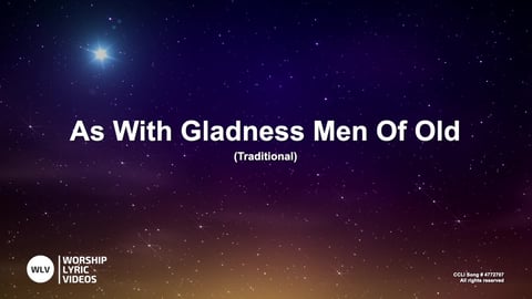 As With Gladness Men Of Old (Piano)
