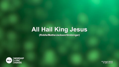 All Hail King Jesus (Piano)