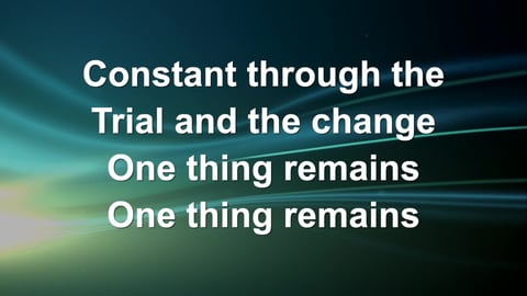 One Thing Remains (Piano)