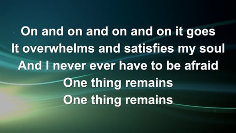 One Thing Remains (Piano)