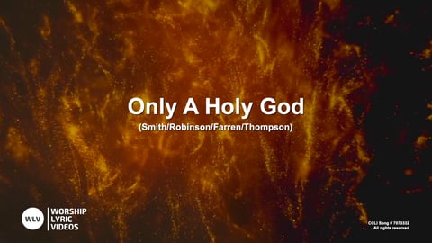 Only A Holy God (Piano)