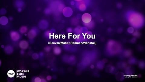 Here For You (Piano)