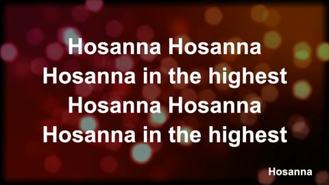 Hosanna (Piano)