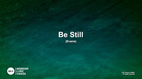 Be Still (Piano)