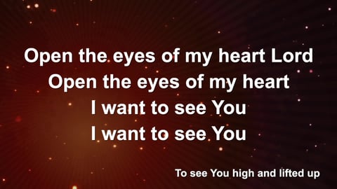 Open The Eyes Of My Heart (Piano)