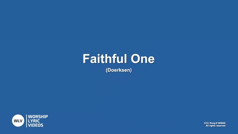 Faithful One (Piano)