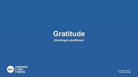 Gratitude (Piano)