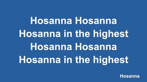 Hosanna (Piano)