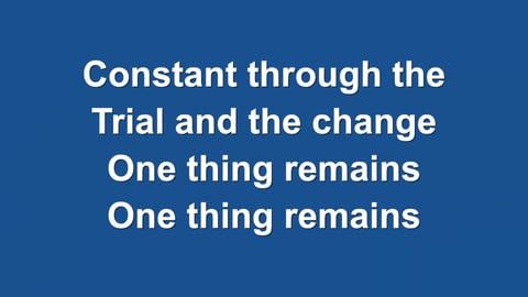 One Thing Remains (Piano)