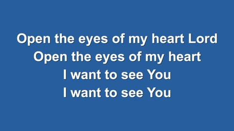 Open The Eyes Of My Heart (Piano)