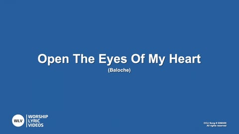 Open The Eyes Of My Heart (Piano)