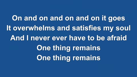 One Thing Remains (Piano)