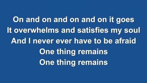 One Thing Remains (Piano)