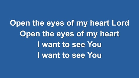 Open The Eyes Of My Heart (Piano)