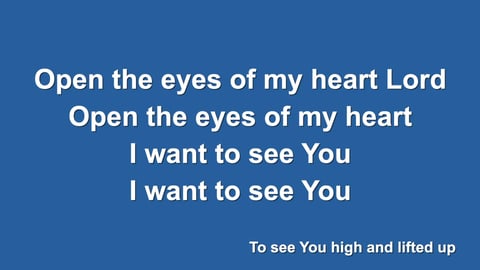 Open The Eyes Of My Heart (Piano)