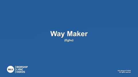 Way Maker (Piano)