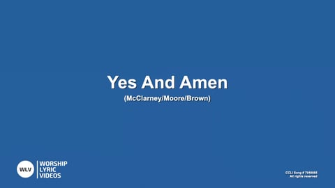 Yes And Amen (Piano)