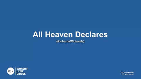 All Heaven Declares (Piano)