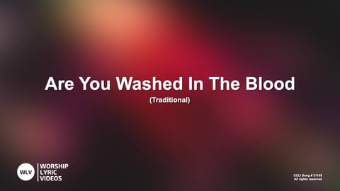 Are You Washed In The Blood (Acoustic)