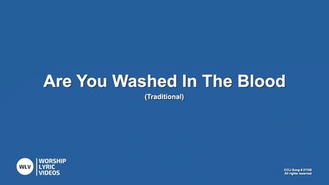 Are You Washed In The Blood (Acoustic)