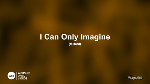 I Can Only Imagine by Worship Lyric Videos