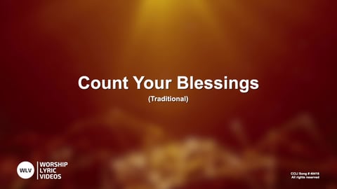 Count Your Blessings