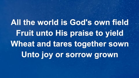 Come Ye Thankful People Come