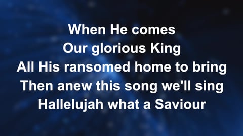 Hallelujah What A Saviour