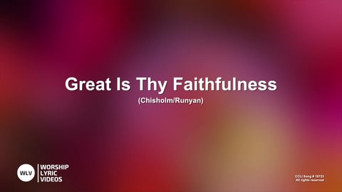 Great Is Thy Faithfulness