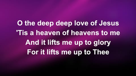 O The Deep Deep Love Of Jesus
