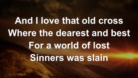 The Old Rugged Cross