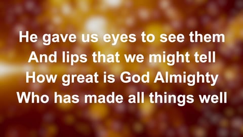 All Things Bright And Beautiful