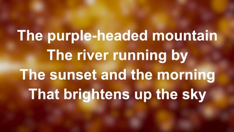 All Things Bright And Beautiful