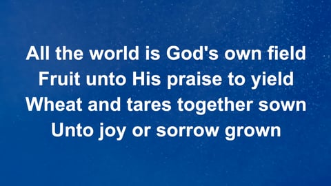 Come Ye Thankful People Come