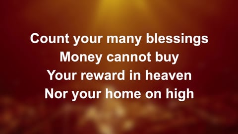 Count Your Blessings