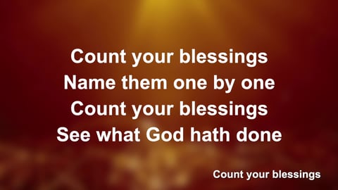 Count Your Blessings